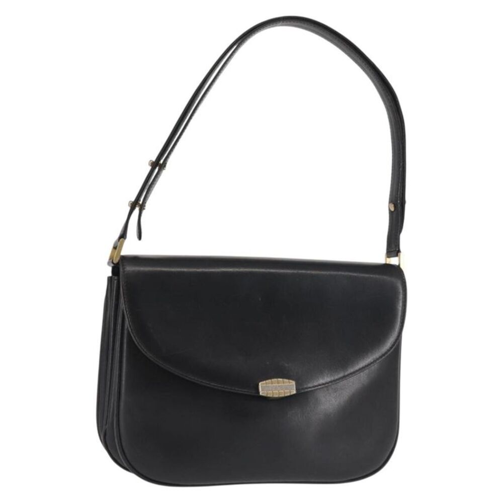 Bally Vintage Leather Black Leather Shoulder Bag Bag